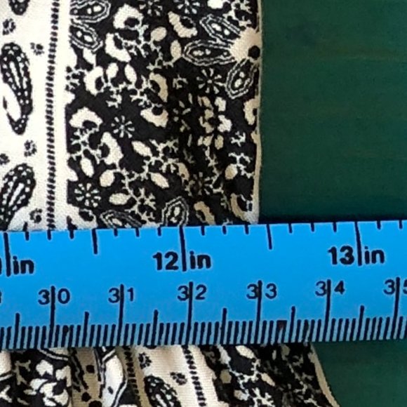 H&M Asymmetrical Black & White Paisley Dress with Adjustable Spaghetti Straps - Picture 13 of 13